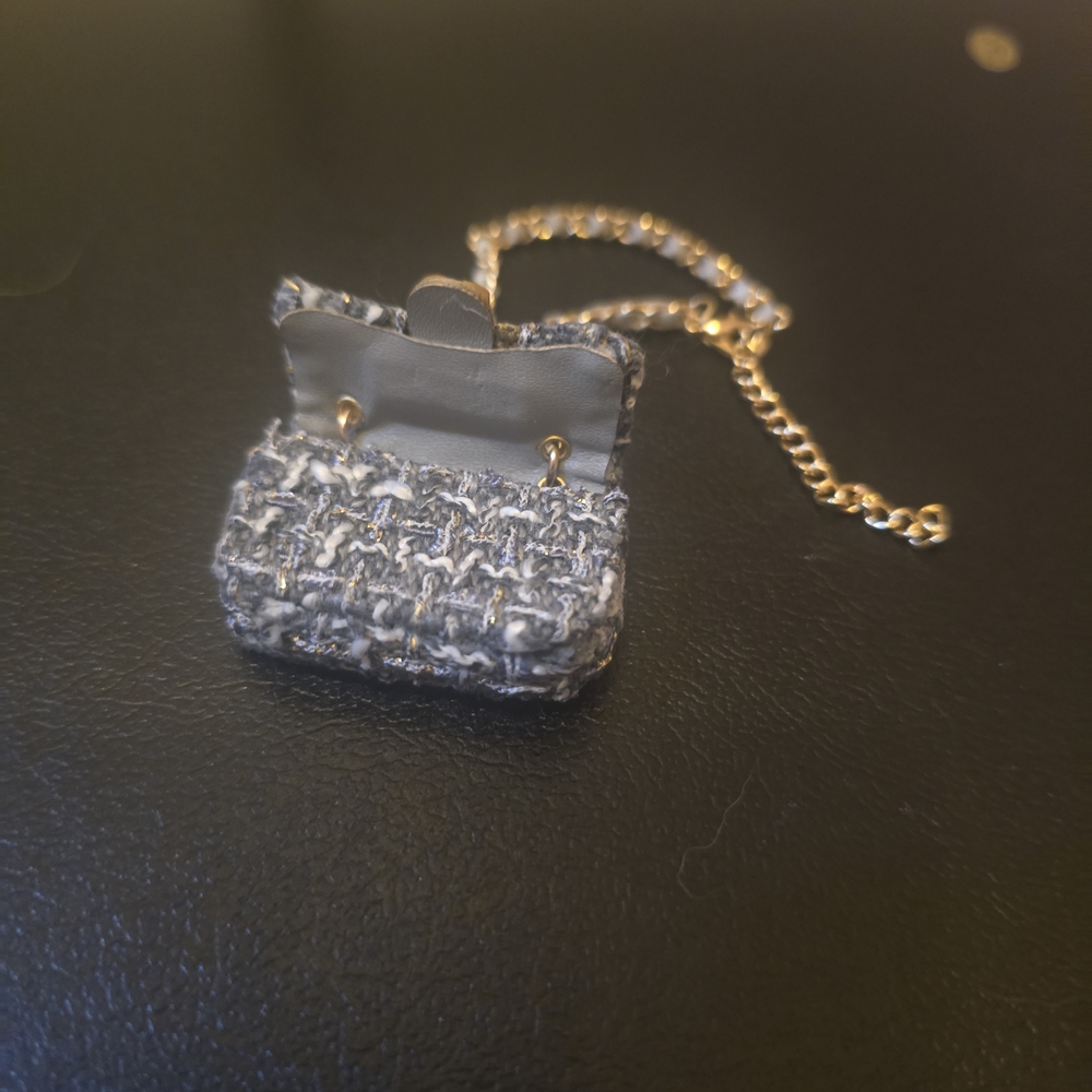 Labubu Grey Tweed Mini Bag - Picture 2 of 2
